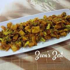 Broccoli and Knol Khol Sabzi A picture of Broccoli and Knol Khol Sabzi.