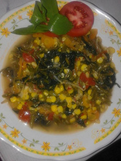 Foto resep Tumis Kangkung jagung manis 😊