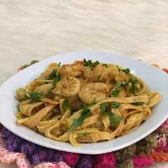 فيتوتشيني بالروبيان والكريمه 😋🍤🍶-レシピのメイン写真