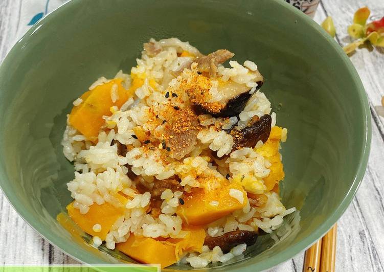 Resep Pumpkin Rice (Nasi Labu) | Bahan Membuat Pumpkin Rice (Nasi Labu) Yang Enak Banget