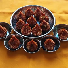 A picture of Blissful Bites for Bappa - Dates and Dry Fruits Modak.