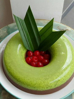 Foto resep Puding lumut cokelat pandan
