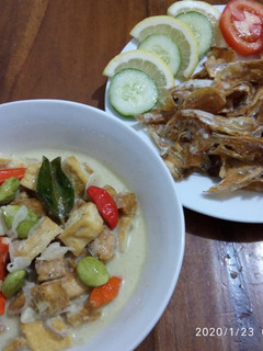 Foto resep Tahu tempe kuah santan