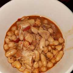 Una foto de Guiso de porotos y garbanzos