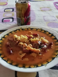 Una foto de Callos de cordero con arroz (arroz y mondongo)