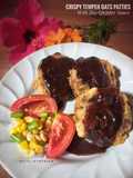 Steak Patty Tempe Oats Crispy dengan Saus Blackpepper ala Violet