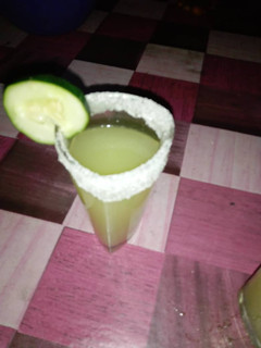 A picture of Ginger and cucumber drink.
