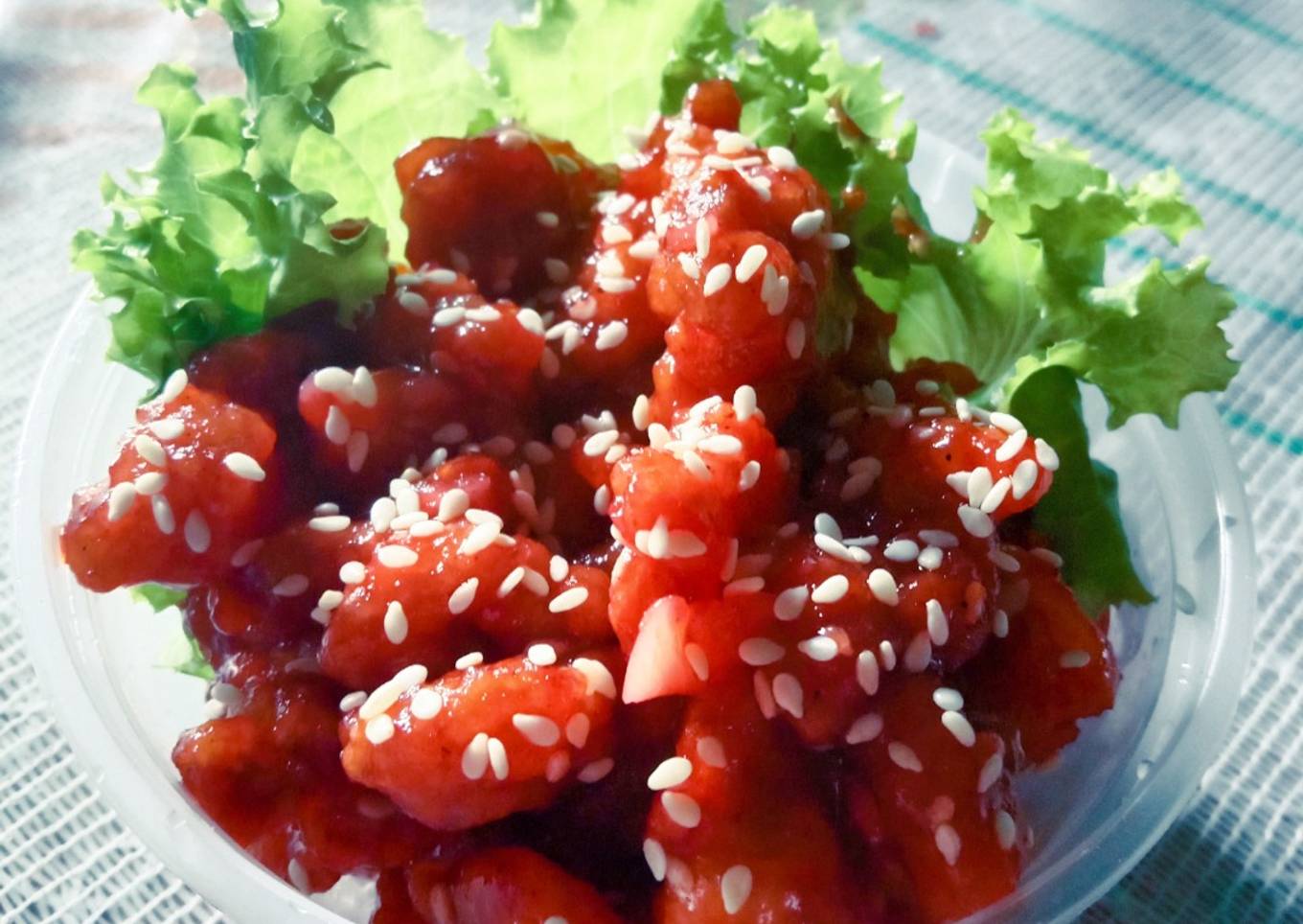 Rice bowl ayam caramel kesukaan anak anak
