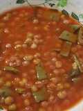 Alberjones con nopales