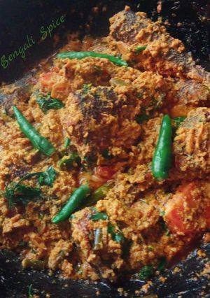 A picture of Surmai fish Gravy with Mustard / মনোহরি সুরমাই-সরষে.