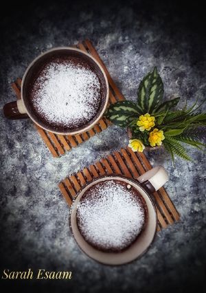 صورة لوصفة كيك المج في الميكرويف
