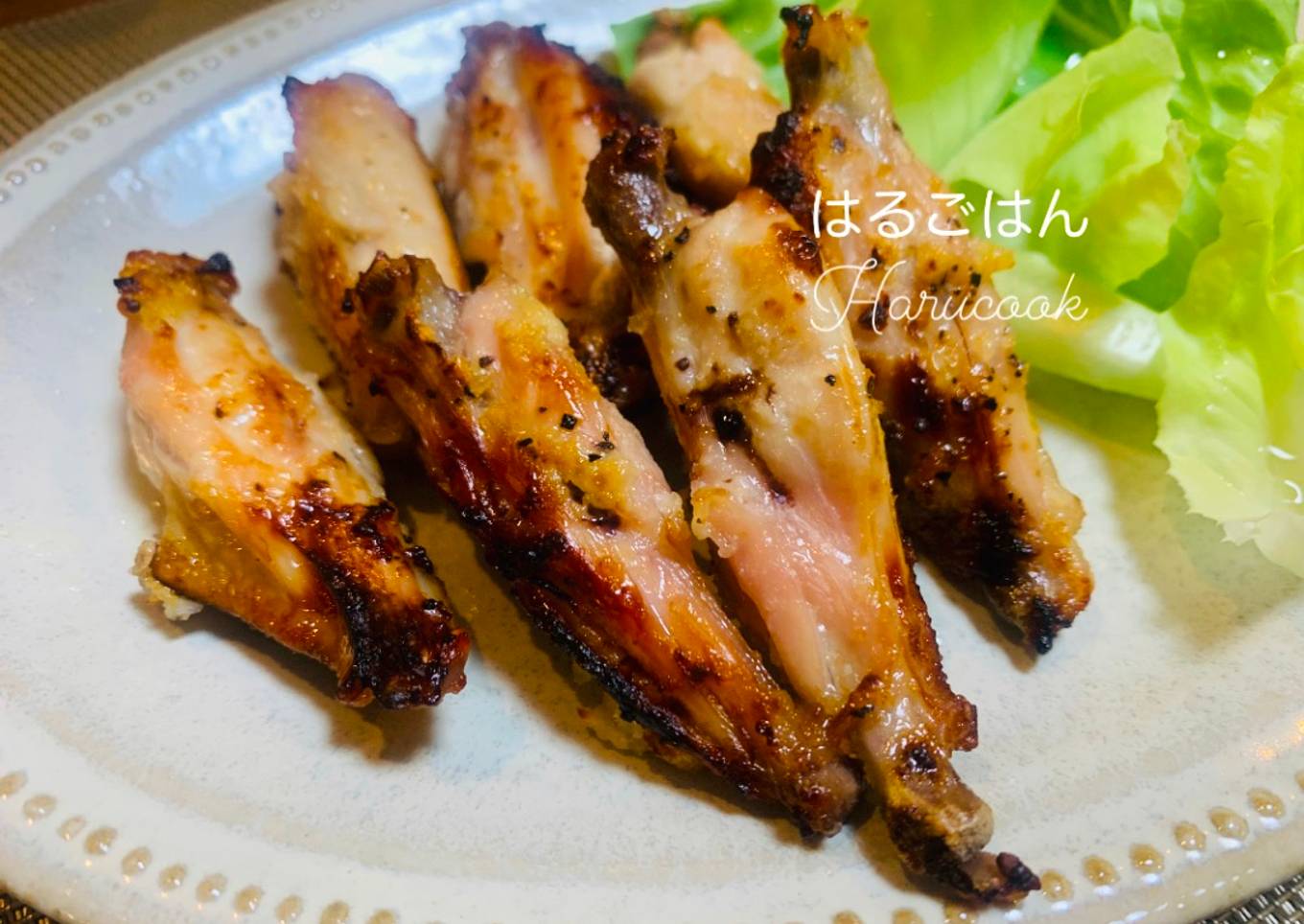 Japanese style Grilled Chicken Wings with shio-koji