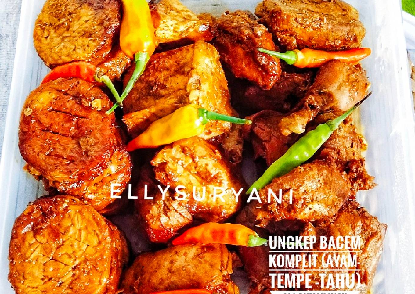 Ungkep Bacem Komplit (Ayam-Tempe-Tahu) ala Rumah Kami