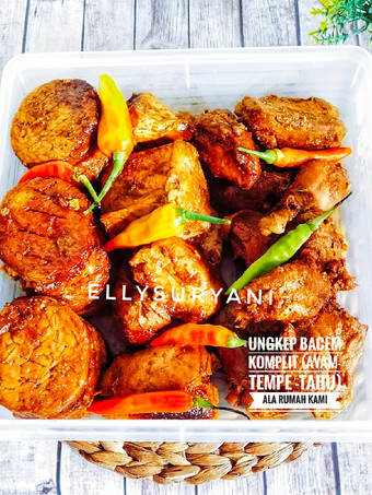 Bagaimana Membuat Ungkep Bacem Komplit (Ayam-Tempe-Tahu) ala Rumah Kami, Enak Banget