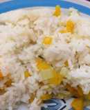 Arroz con pimientos y apio