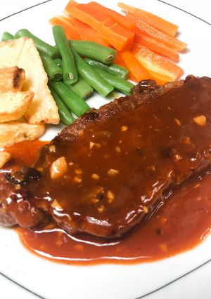 Foto resep Steak with Barbeque Sauce