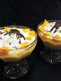 Mango Mix Fruit Custard with Vanilla Ice Cream