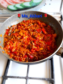 عکسی از دستور 🌱خوراک گوجه بادمجان کبابی