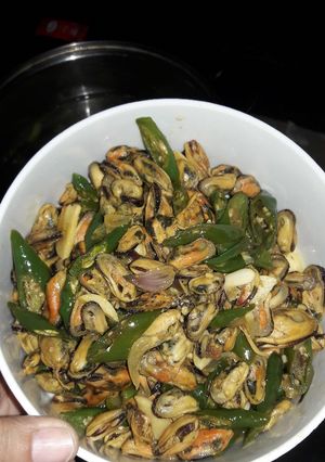 Foto resep Kerang Cabai Hijau Saos Tiram