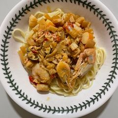 Chilli Lemon Seafood Pasta A picture of Chilli Lemon Seafood Pasta.