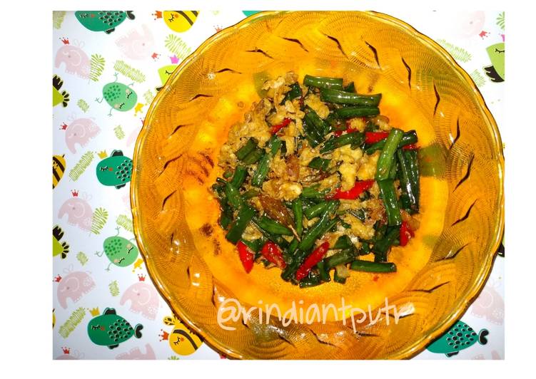 Langkah Mudah untuk mengolah Kacang panjang telur orak arik, Menggugah Selera