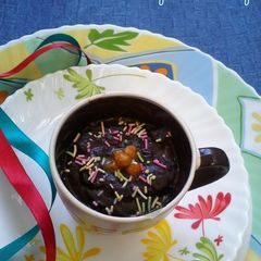 A picture of Eggless Chocolate Mug Pudding.