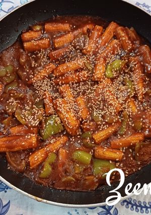A picture of Honey Chilli Baby Corn.