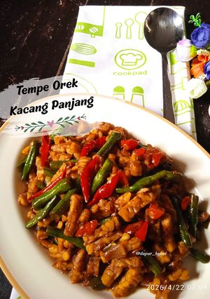 Foto resep Tempe Orek Kacang Panjang