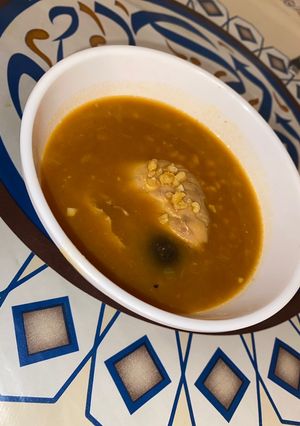 صورة لوصفة شوربة الحب بالدجاج