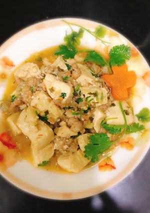 Hình của món Đậu phụ sốt Tứ xuyên.