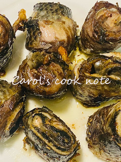 香煎虱目魚皮捲 的食譜成品照片