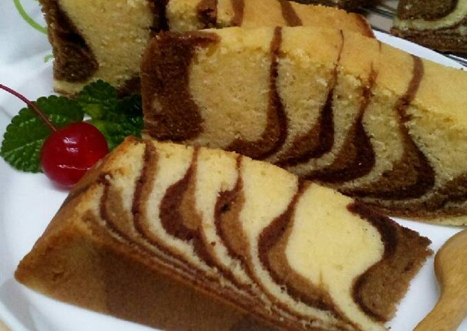 Zebra Cake Putih Telur