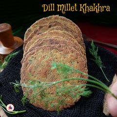 A picture of Dill Leaves (Shepu) Millet Khakhra.