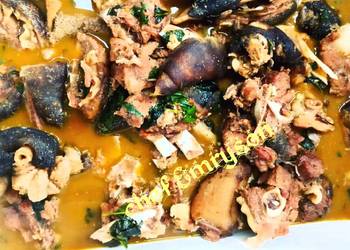 Easiest Way to Make Delicious Yam and goat meat pepper soup UKODO as the isokos call it