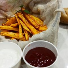 Peri peri french fries A picture of Peri peri french fries.