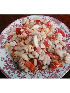 Una foto de Ensalada de alubias