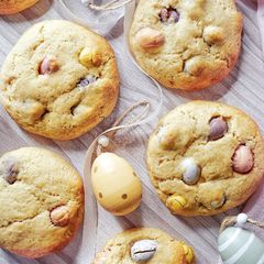 Mini Egg Easter Cookies A picture of Mini Egg Easter Cookies.