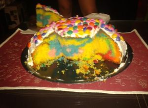 Una foto de Pastel rcoiris