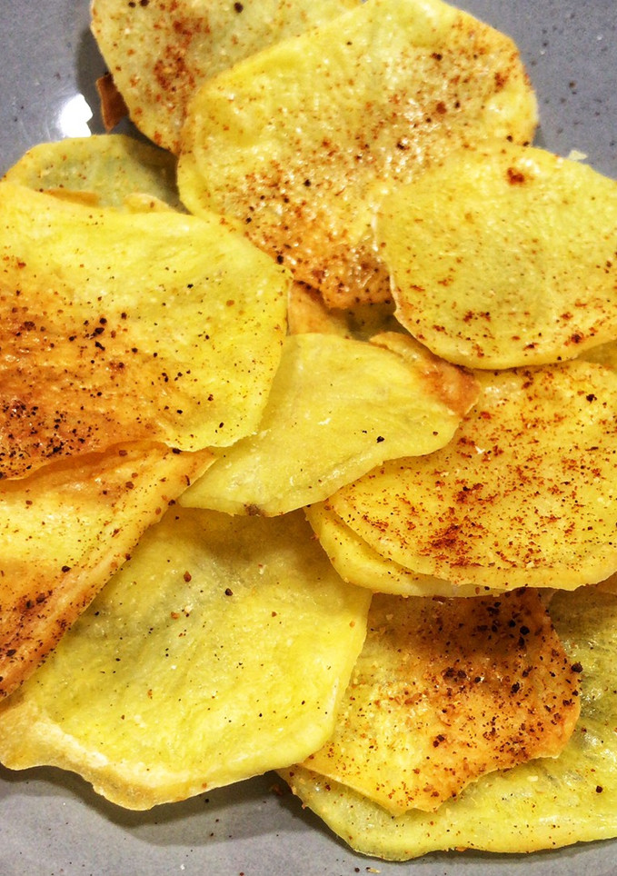 Una foto de Patatas chips “no fritas”