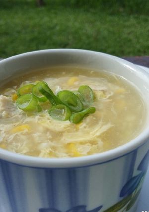 Foto resep Sup Jagung Ayam Ala Sup Asparagus