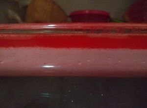 Una foto de Gelatina bicolor (espumosa y de agua)