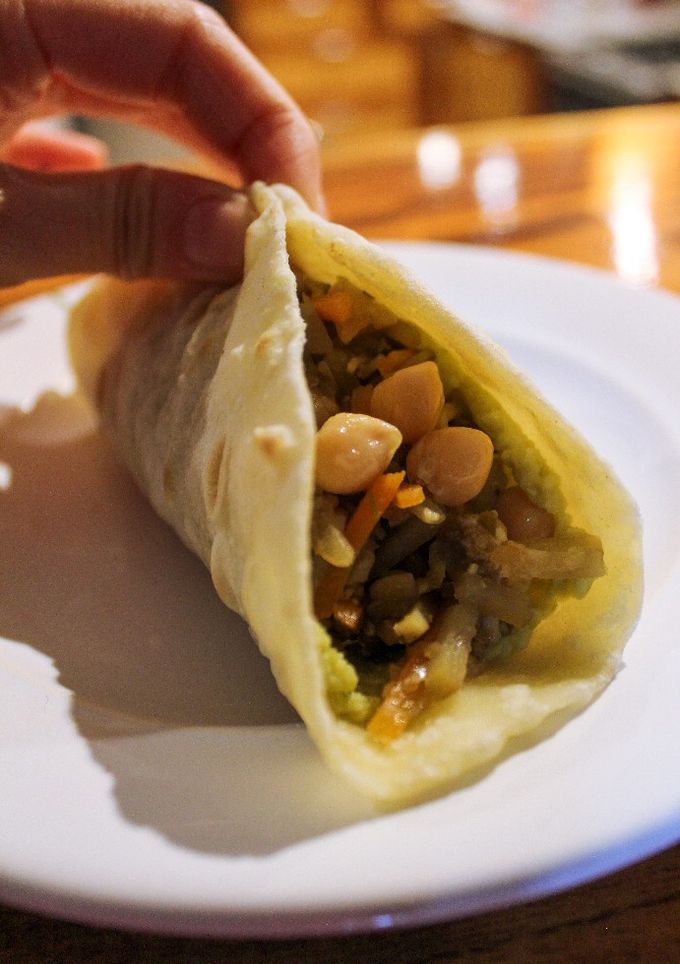 Una foto de Tacos de verduras vegano