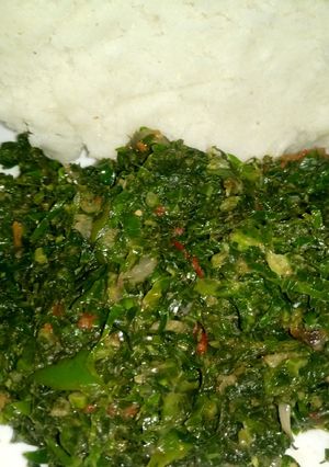 A picture of Kenyan collard greens (sukumawiki).