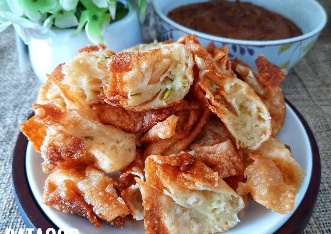 Ini dia! Resep membuat Batagor Pangsit Tahu(Bumbu kacang khas bandung) dijamin lezat