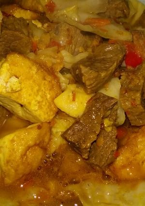 Foto resep Tongseng daging sapi & tahu simple tanpa santan