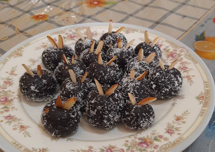 Chocolate balls made by my son