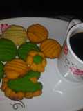 Coloured Cookies and Maltina