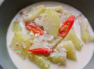 Gambar Labu Siam Masak Lemak Putih