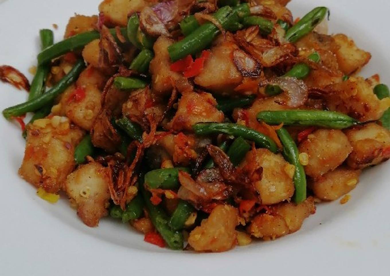 Ayam buncis cabe garam