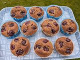 Meggyes mákos muffin meggybefőttből